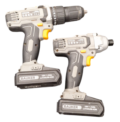 Bauker CDI1218W1.1 & Bauker CID180W.2 Drill Set - No Charger