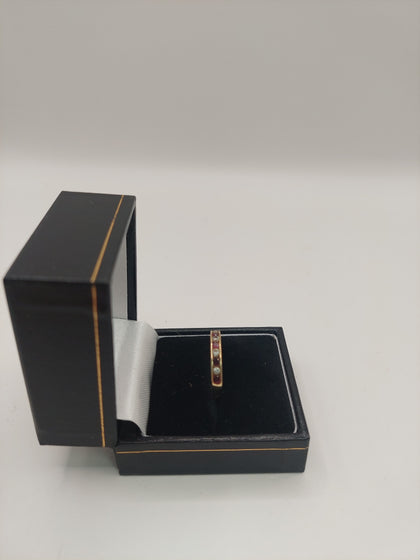9k Gold Ring with stones 2G Hallmarked(375)&Tested Size P