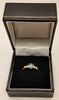 9ct gold ring with Aqua stone