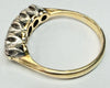 18ct Yellow Gold & Platinum 5 stone Diamond Ring size H 1/2