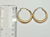 9ct yellow gold hoop earrings