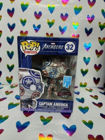 Funko Pop Captain America (Avengers Game) Art Series.