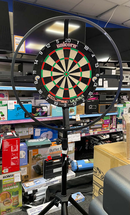 Dart board stand and light