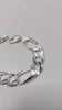 925 Sterling Silver Thick 3 In 1 Figaro Bracelet - 30.93 Grams - 8" Long *BRAND NEW*