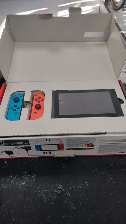 Nintendo Switch Console, 32GB + Neon Red/Blue Joy-Con, Boxed