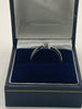 9ct White Gold Diamond Ring  - O