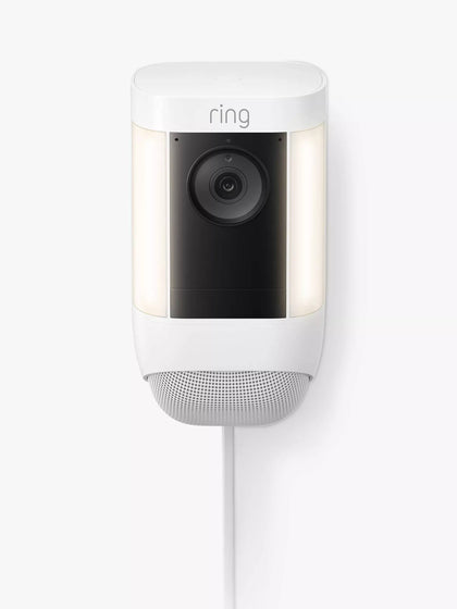 Ring Spotlight Cam Pro Plug in Security Camera- White WIRED