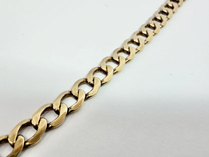 9ct yellow gold curb chain 20