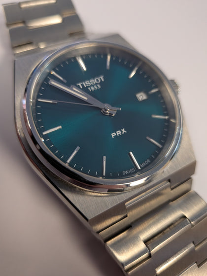 Gents Tissot  Prx Watch Green Face Boxed