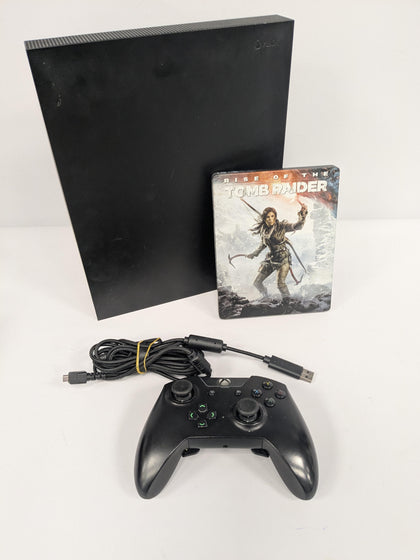 Xbox One X Console, 1TB Rise of the Tomb Raider  Package
