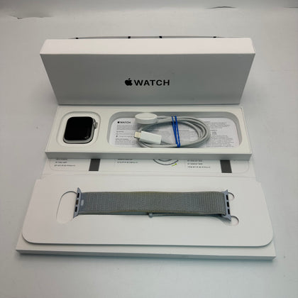 Apple Watch SE 2nd Gen 40mm GPS Silver with Blue Fabric Strap AW until 01/26
