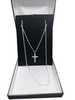 NEW OTHER SILVER CROSS WITH CHAIN ,WEIGHT 7.6G ,LENGHT 24" 925