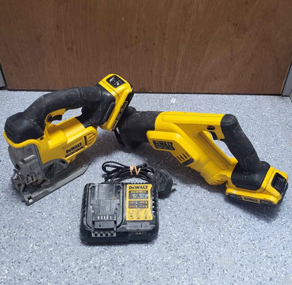 Dewalt (Dcs331) Jigsaw And Dewalt (DCS387) Reciprocating Saw With 2x 2.0ah Batteries And Charger