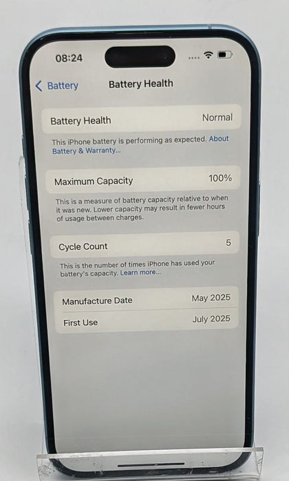 Apple Iphone 16 128gb, Teal, Unlocked 100% battery