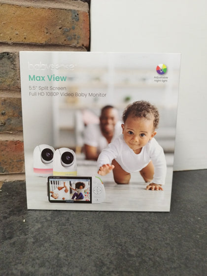 Babysense 5.5” 1080P Full HD Split-Screen Baby Monitor - Boxed.