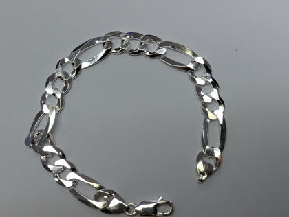 Brand new silver 925 Figaro bracelet