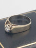 9k (Hallmarked & Tested), Gold Clear Stone Ring, 3.1g, Size M