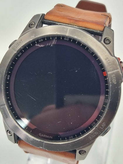 Garmin Solar Fènix 7X Premium Multisport GPS Smart Watch - Boxed With Leather Strap