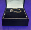 18CT -Yellow Gold Ring With Platinum Mount and Clear Stones - 2.64g - Size N