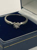 9ct White Gold Ring With Clear Stone - T
