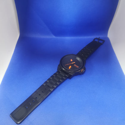 Hugo Boss Men's 1513004 Black Silicone Quartz Watch-missing strap hook