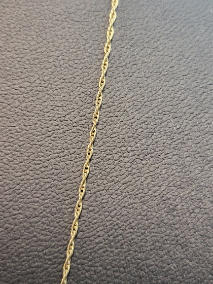 9ct Yellow Gold Cross and Thin Chain - 18
