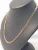 9ct Yellow Gold Double Link Chain Necklace - 16" Long - 4.60 Grams