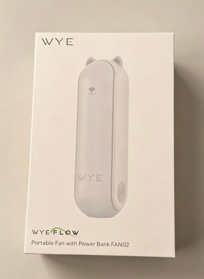 wye flow portable fan with power bank and flashlight