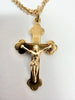 18.5" 9ct yellow gold cross with chain