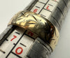 9ct gold band ring size M 1/2
