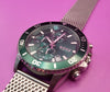 HUGO BOSS HB1513905 Admiral Green Dial Stainless Chrono Mens Watch