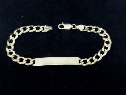 9ct Flat Curb Bracelet Engravable