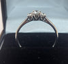 9ct White Gold Ring With Clear Stones - 1.65G - Size S - Hallmarked