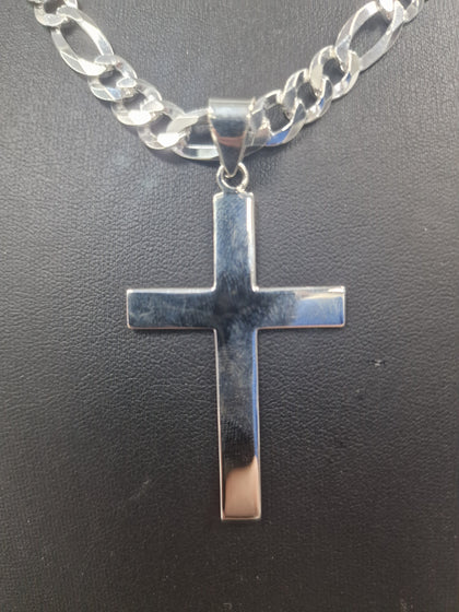 Silver Necklace 925 35.0G and Cross 5.4G.