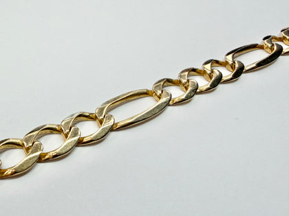 9ct yellow gold figaro chain 24