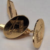 9CT GOLD MASONIC CUFF LINKS