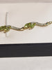 9ct Yellow Gold Bracelet with Green Stones - 7" - 4.1g total