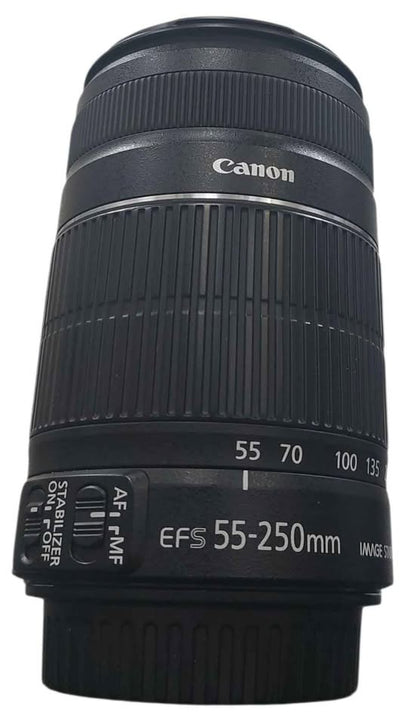 Canon EF-S 55-250mm f/4-5.6 is II black lens unboxed