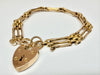 9ct gold gate bracelet with safety chain
