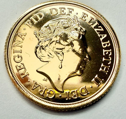 22ct Gold Full Sovereign Queen Elizabeth II 2022