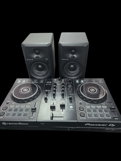 Pioneer DDJ-400 DJ System Bundle with Pioneer DJ HDJ-CUE1, Pioneer DM-40 Speakers (Pair)