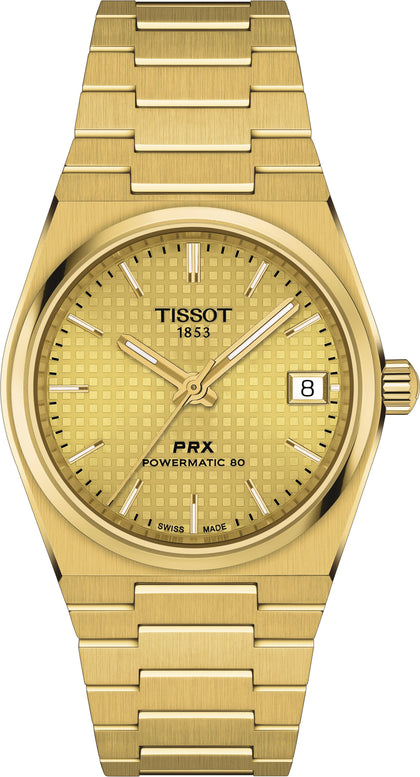 Tissot PRX Powermatic 80 35mm Unisex Watch Gold