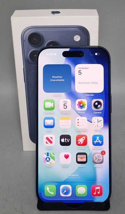 Apple iPhone 17 Pro (A3523) 256GB Deep Blue 100%BH , Unlocked *NO UK SIGNAL*