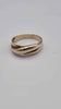 9ct Yellow Gold 2 Row Crossover Ring - 3.98 Grams - Size T