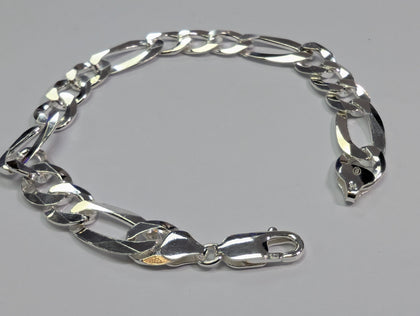 Brand new silver 925 Figaro bracelet