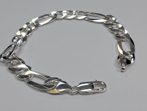 Brand new silver 925 Figaro bracelet
