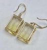 9ct Gold Bi Colour Quartz Earrings