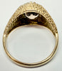 9ct yellow gold Smoky Quartz signet style ring size O