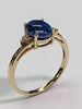 9ct gold blue opel style diamond ring