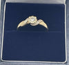 9ct Gold Ring With Clear Stone - O